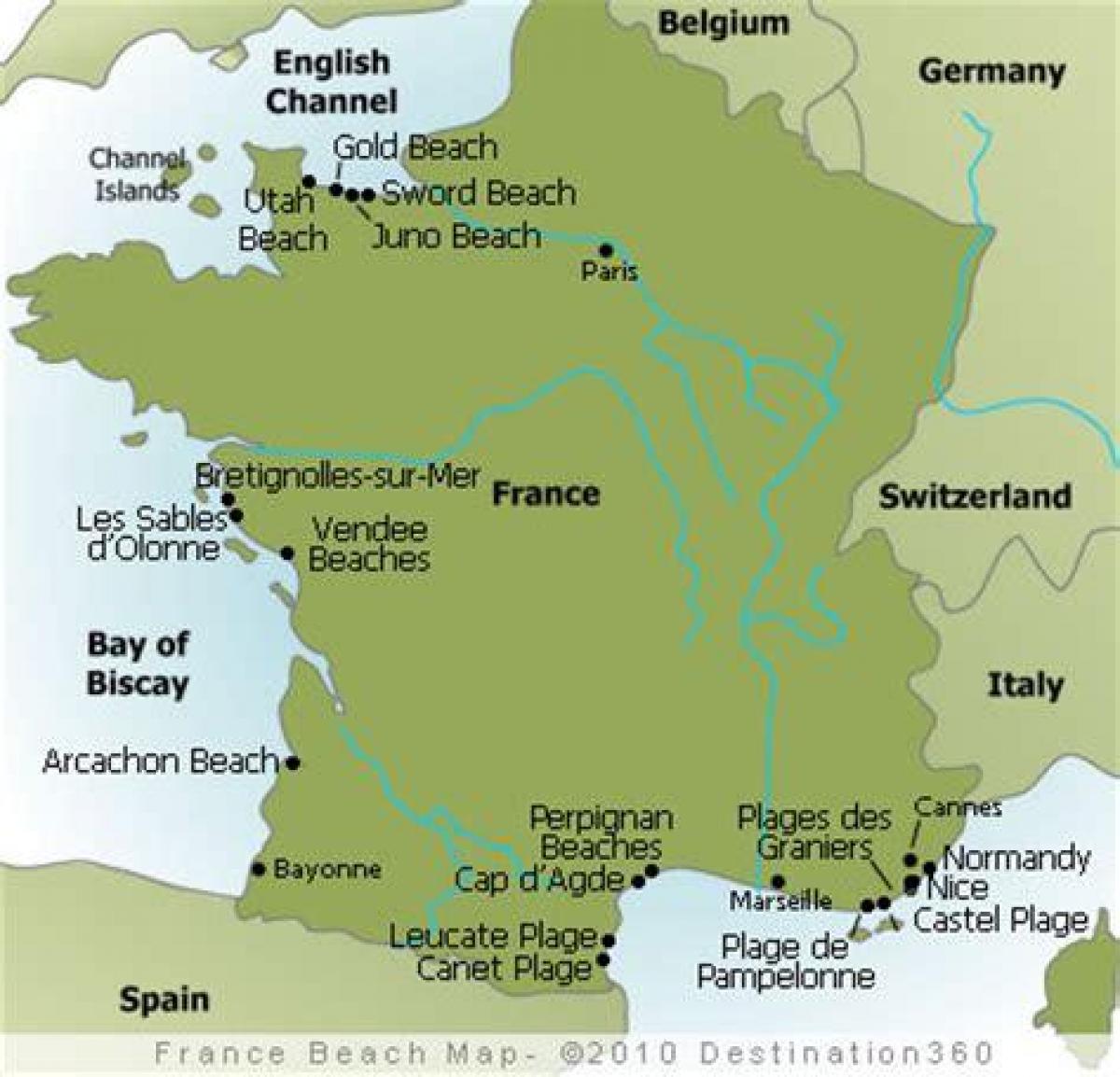 карта Франции-Бич