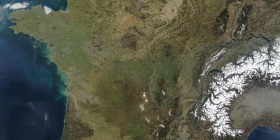 Карта Франции спутник