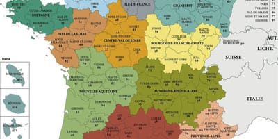 Карта Франции департамент