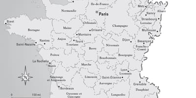 Карта Франции во время Французской революции