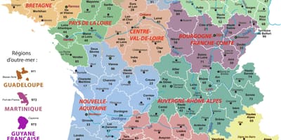 Политическая карта Франции с городами