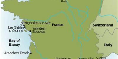 Карта Франции-Бич
