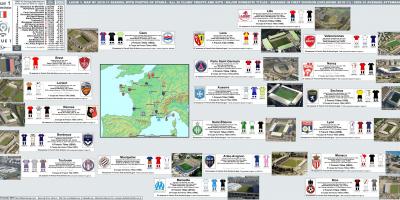 Карта Франции стадион